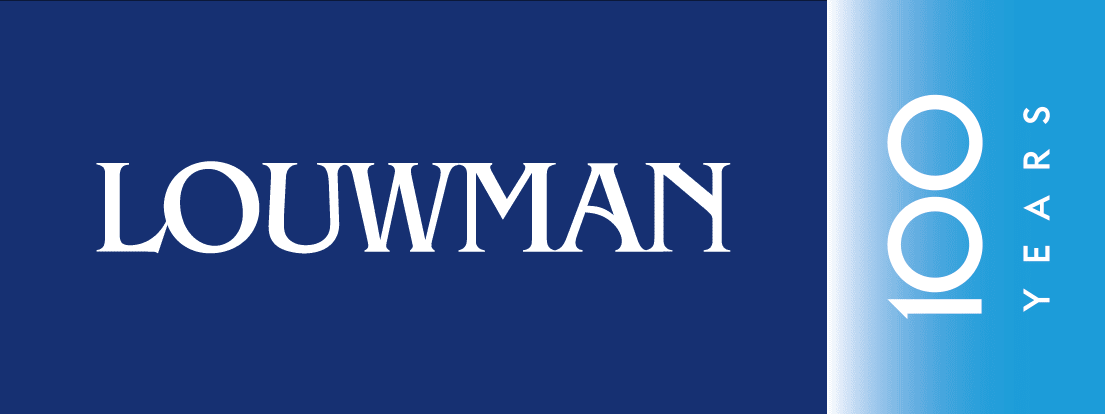 Louwman Group 100 years logo