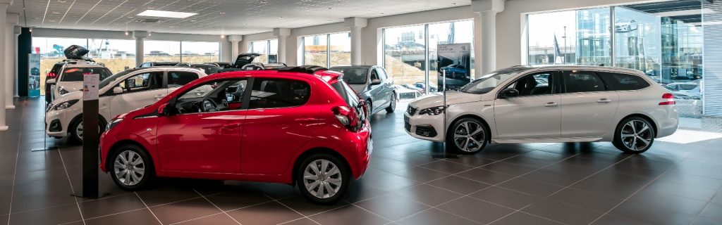 Peugeot showroom header
